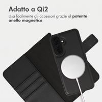 imoshion Cover a libro di lusso 2-in-1 rimovibile Samsung Galaxy A37 (5G) - Nero