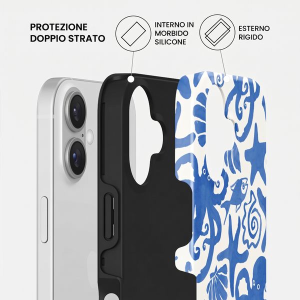 Burga Cover Posteriore Resistente con MagSafe Apple iPhone 16 - Nera