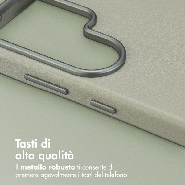 Accezz Cover in Pelle con MagSafe Samsung Galaxy S26 Ultra - Light Grey