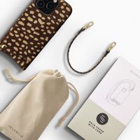 Selencia Nova cover posteriore in vera pelle con portacarte Apple iPhone 16 Pro - Fawn Chic