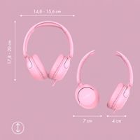 imoshion Cuffie per bambini con filo - cavo AUX - limitatore di decibel - Candy Pink