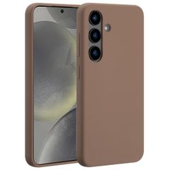 Accezz Cover in silicone liquido con MagSafe Samsung Galaxy S24 - Marrone chiaro