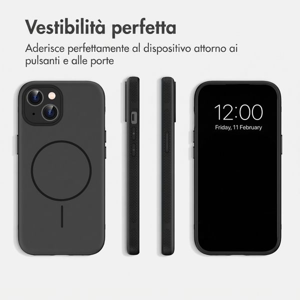 imoshion Cover posteriore Color con Thin MagSafe Ring Apple iPhone 15 - Nero