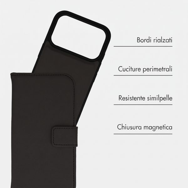 imoshion Cover a libro di lusso 2-in-1 rimovibile Apple iPhone 18 Pro / 17 Pro - Nero