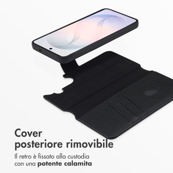 Accezz Cover in pelle 2 in 1 con MagSafe Samsung Galaxy S26 - Onyx Black