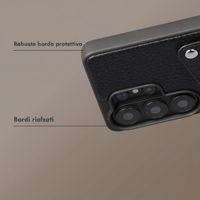 Selencia Cover posteriore Riva con portacarte Samsung Galaxy S26 Ultra - Nero