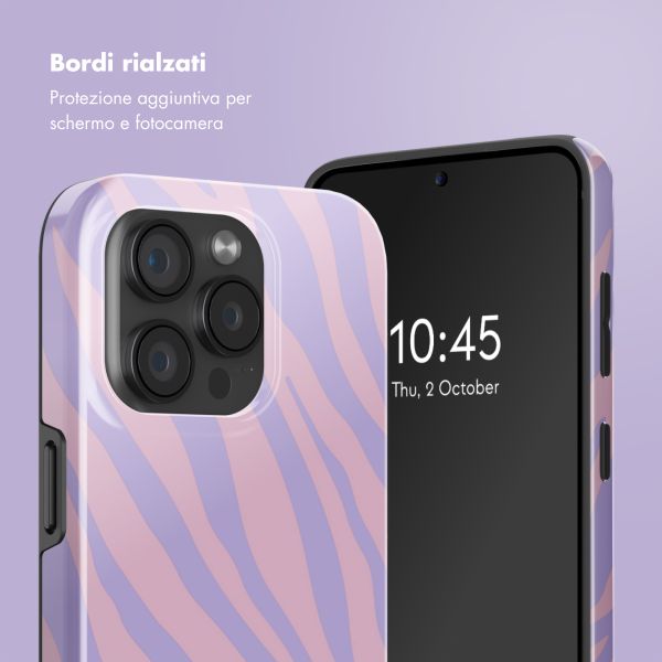 Selencia Cover posteriore Vivid con MagSafe Apple iPhone 15 Pro - Zebra Light Pink Lilac