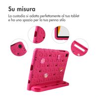 imoshion Cover per tablet a prova di bambino con bambole rimovibili Samsung Galaxy Tab A11 Plus / A9 Plus - Rosa