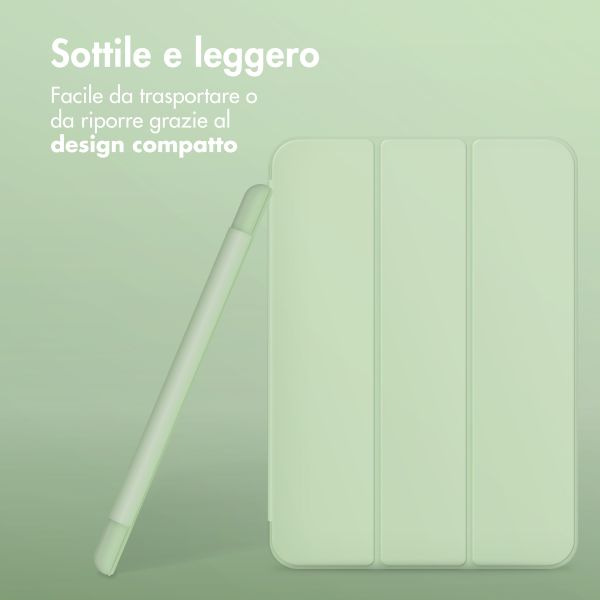 Accezz Cover a libro in silicone Smart Samsung Galaxy Tab A9 Plus - Verde chiaro
