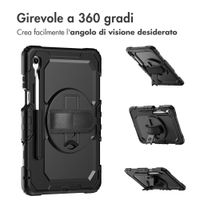Accezz Cover Posteriore Resistente con tracolla Samsung Galaxy Tab S11 Ultra - Nero