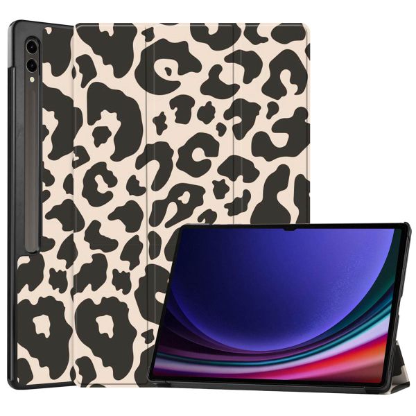 imoshion Cover Trifold Design Samsung Galaxy Tab S10 Ultra / Tab S9 Ultra - Leopard