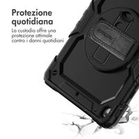Accezz Cover Posteriore Resistente con tracolla Apple iPad 9 (2021) 10.2 pollici / iPad 8 (2020) 10.2 pollici / iPad 7 (2019) 10.2 pollici - Nero
