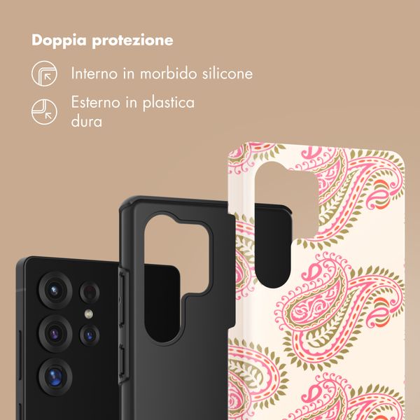 Selencia Cover Posteriore Vivid Samsung Galaxy S25 Ultra - Paisley Blush