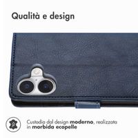 imoshion Cover a libro di Lusso Apple iPhone 16 Plus - Blu scuro
