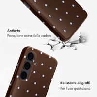 Selencia Cover Posteriore Vivid Samsung Galaxy S24 - Happy Dots Chocolate