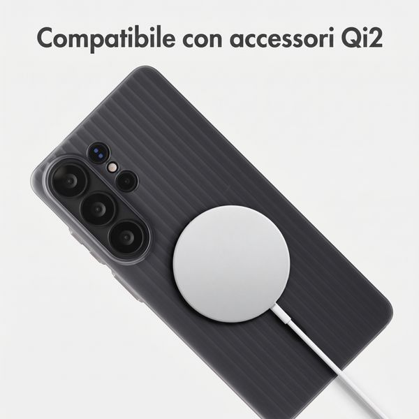 Accezz Cover Lite con MagSafe | Fluted | Samsung Galaxy S26 Ultra - Grigio