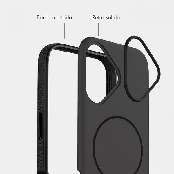 imoshion Cover posteriore Color con Thin MagSafe Ring Apple iPhone 16 - Nero