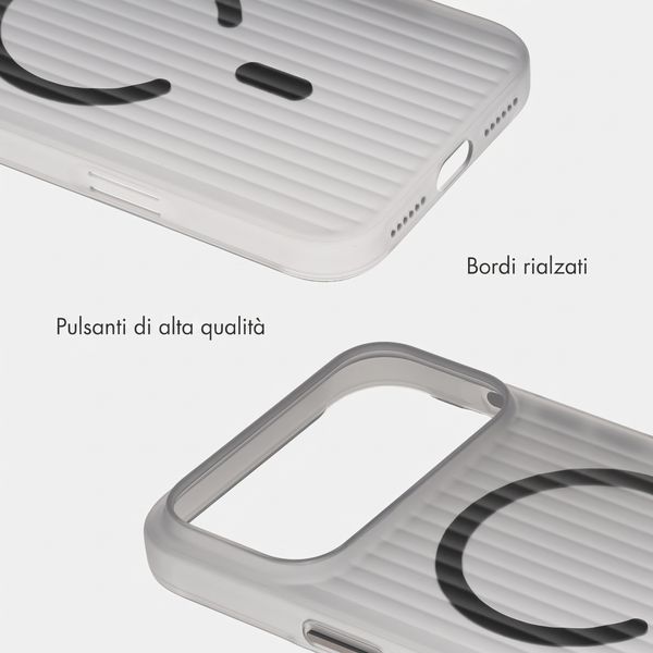 Accezz Cover Lite con MagSafe | Fluted | Apple iPhone 18 Pro Max / 17 Pro Max - Grigio