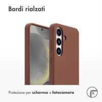 Accezz Cover in silicone liquido con MagSafe Samsung Galaxy S25 - New Tea Brown