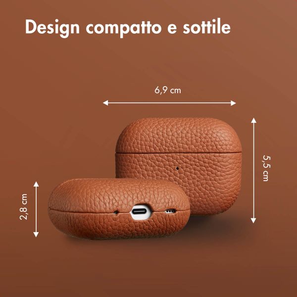 Accezz Cover in vera pelle  Apple AirPods Pro 2 - Cognac