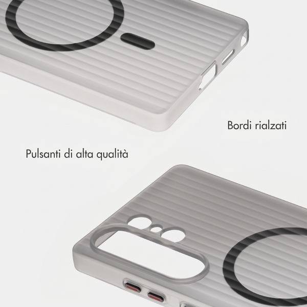 Accezz Cover Lite con MagSafe | Fluted | Samsung Galaxy S26 Ultra - Grigio