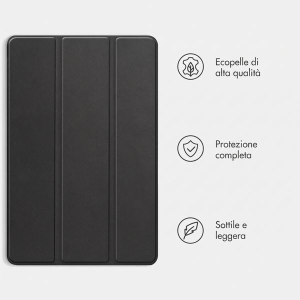 imoshion Cover a libro Trifold Samsung Galaxy Tab A11 Plus - Nero