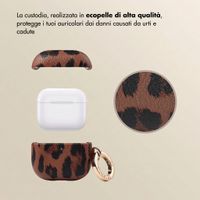 Selencia Cover Sabi stampa pantera  Apple Airpods 4 - Mocha Brown