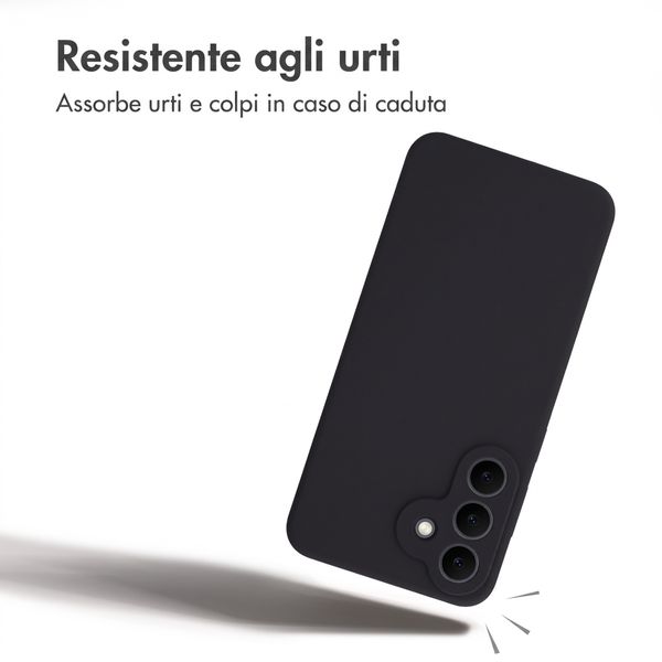 Accezz Cover in silicone liquido con MagSafe Samsung Galaxy S26 FE - Nero