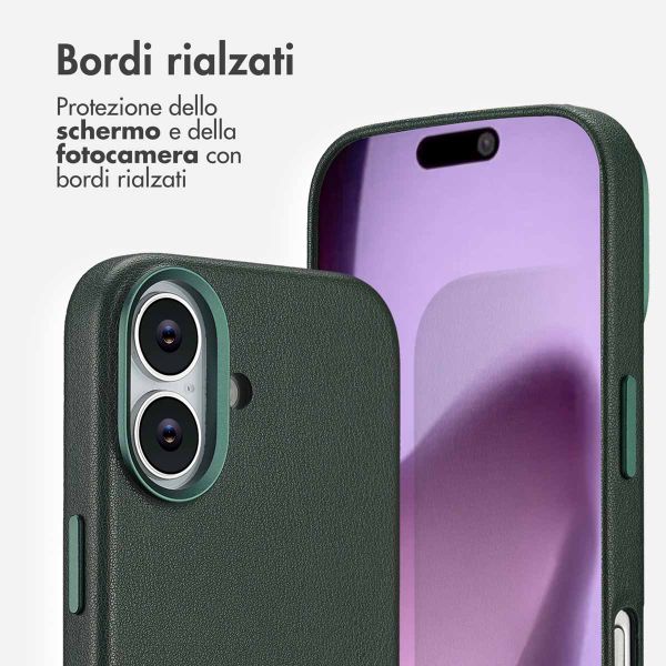 Accezz Cover in Pelle con MagSafe Apple iPhone 17 - Cedar Green
