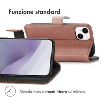 imoshion Cover a libro di Lusso Apple iPhone 14 / 13 - Marrone