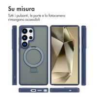 Accezz Cover con anello e supporto con MagSafe Samsung Galaxy S25 Ultra - Blu