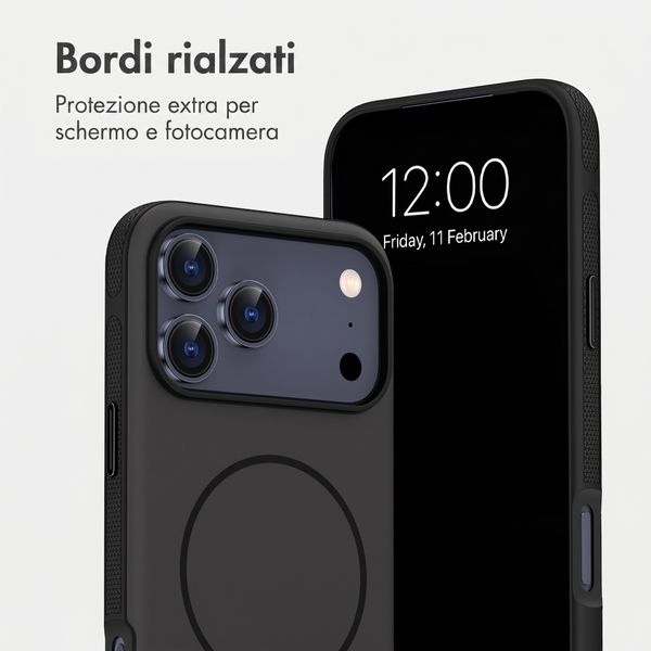 imoshion Cover posteriore Color con Thin MagSafe Ring Apple iPhone 17 Pro - Nero