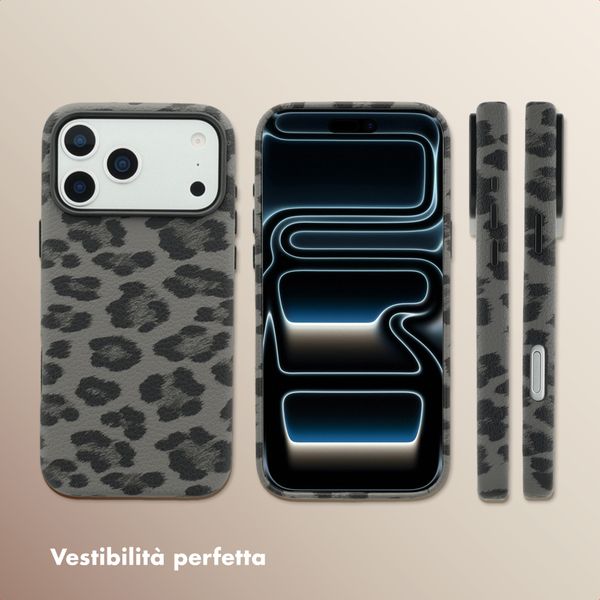 Selencia Cover Sabi Stampa pantera con MagSafe Apple iPhone 17 Pro Max - Midnight Black
