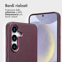 Accezz Cover in pelle 2 in 1 con MagSafe Samsung Galaxy S25 Plus - Heath Purple