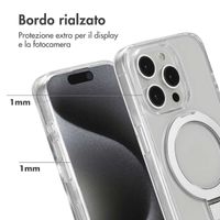 Accezz Cover con anello e supporto con MagSafe Apple iPhone 15 Pro - Trasparente