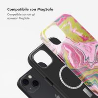 Selencia Cover posteriore Vivid con MagSafe Apple iPhone 13 - Marble Pink