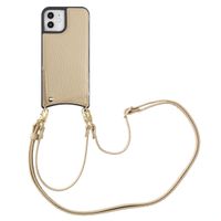 Selencia Cover per telefono Nova con cordino e portacarte Apple iPhone 12 (Pro) - Beige