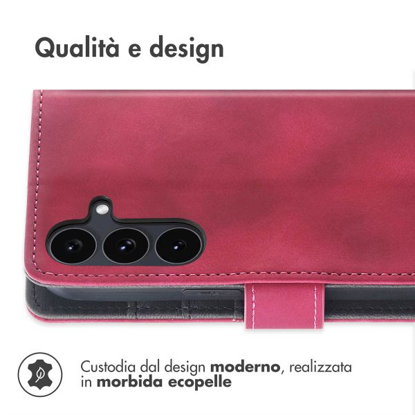 imoshion Cover a libro con Cordino Samsung Galaxy S25 FE - Rosso