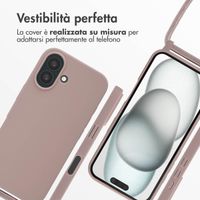 imoshion Cover in Silicone con Cordino Apple iPhone 16 - Sand Pink