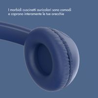 imoshion Cuffie per bambini con filo - cavo AUX - limitatore di decibel - Denim Blue
