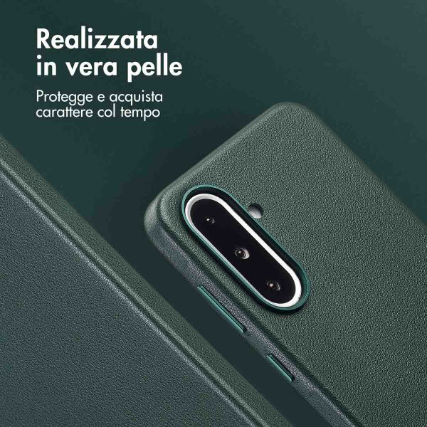 Accezz Cover in Pelle con MagSafe Samsung Galaxy A36 / A56 - Cedar Green