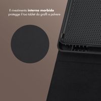 Selencia Cover Riva Apple iPad 9 (2021) 10.2 pollici / iPad 8 (2020) 10.2 pollici / iPad 7 (2019) 10.2 pollici - Nero