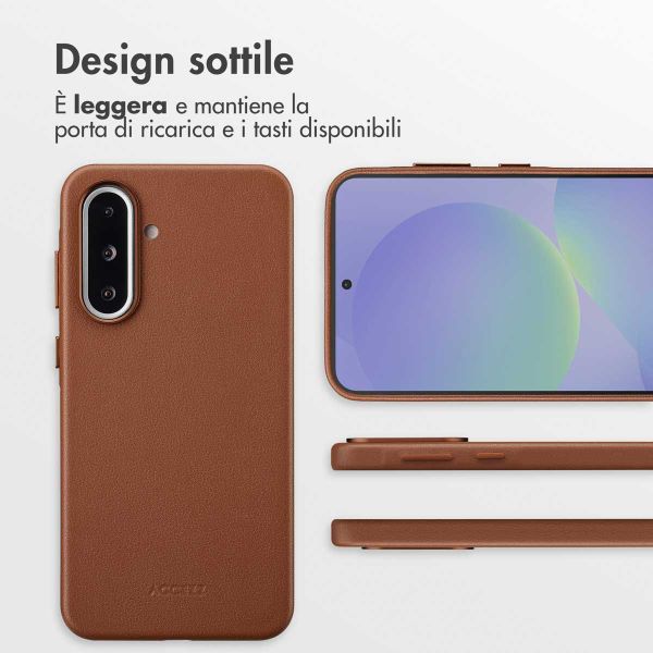 Accezz Cover in Pelle con MagSafe Samsung Galaxy A36 / A56 - Sienna Brown