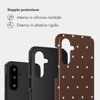 Selencia Cover Posteriore Vivid Samsung Galaxy A17 (5G) / (4G) - Happy Dots Chocolate
