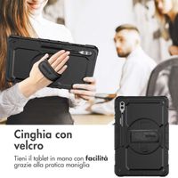 Accezz Cover Posteriore Resistente con tracolla Samsung Galaxy Tab S10 Ultra / Tab S9 Ultra - Nero