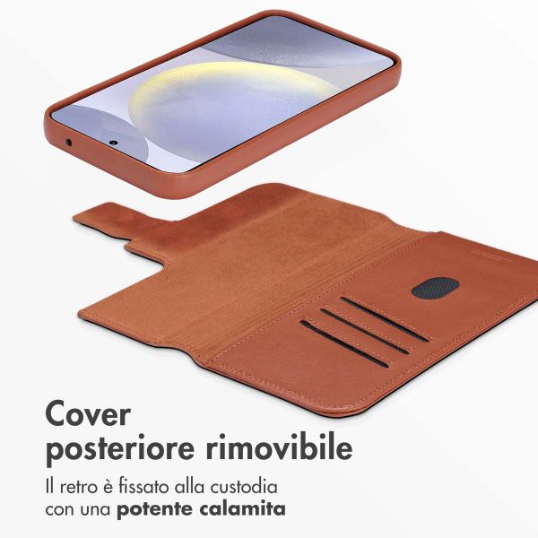 Accezz Cover in pelle 2 in 1 con MagSafe Samsung Galaxy S24 Plus - Sienna Brown