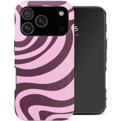 Selencia Cover Posteriore Vivid Apple iPhone 18 Pro - Wavy Swirl Pink Plum