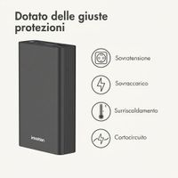imoshion Powerbank in alluminio Ultra Series 20.000 mAh - Ricarica rapida fino a 33 watt - Nero