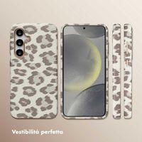 Selencia Cover Sabi Stampa pantera con MagSafe Samsung Galaxy S24 - Soft Ivory