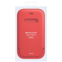 Apple Sleeve in Pelle iPhone 12 Mini - Scarlet Red